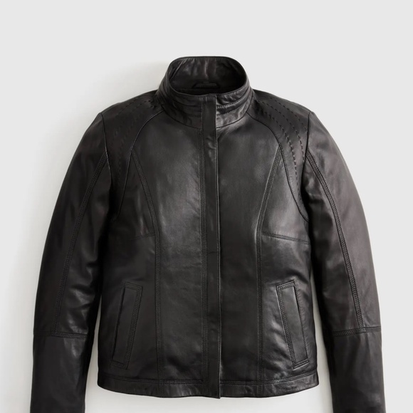 Quince Leather Stand-Collar Jacket XL - Picture 3 of 9